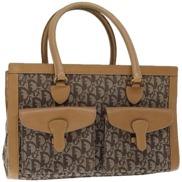 DIOR Trotter Canvas Hand Bag Beige - Picture 1 of 16